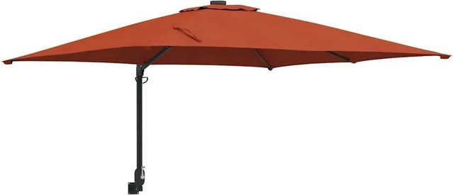 vidaXL Gartenparasol aus Polyester und Stahl in Rot und Schwarz B: 248,5 cm, T: 247,5 cm, H: 160 cm - Bild 1
