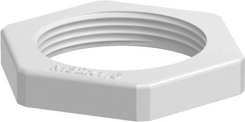 OBO Bettermann Gegenmutter 116 M32 aus Nylon in Grau und Weiß - Bild 1