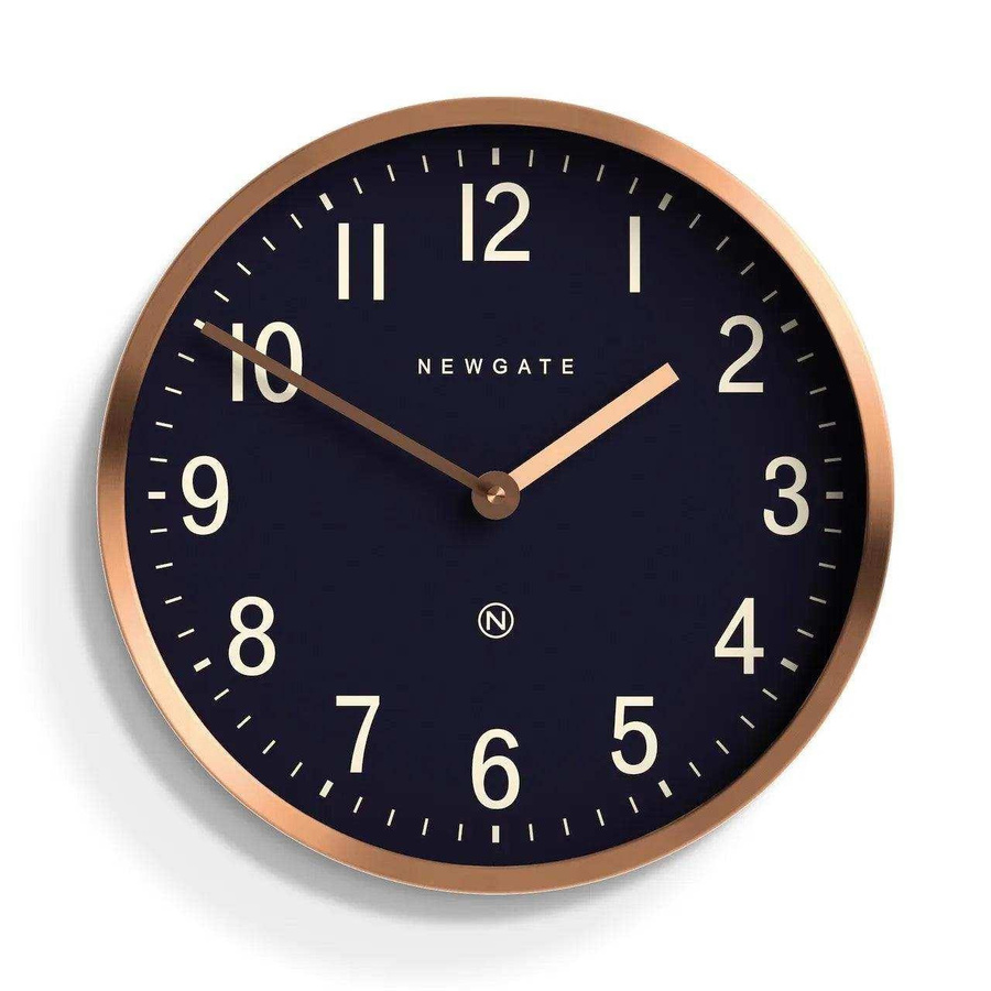 Newgate Master Edwards Wanduhr Mid-Century-Modern in Kupfer, rund, Durchmesser: 30 cm - Bild 1