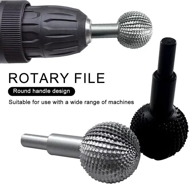 Alloet Hartmetall-Schleifkopf Kugelform für Holzbearbeitung und Schnitzerei, Durchmesser: 41,2 mm, Silber - Bild 1
