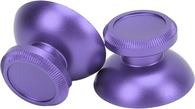 DIYelecs Daumenstick-Kappen aus Aluminiumlegierung für Spielkonsolen, 2 Stück, violett - Bild 1
