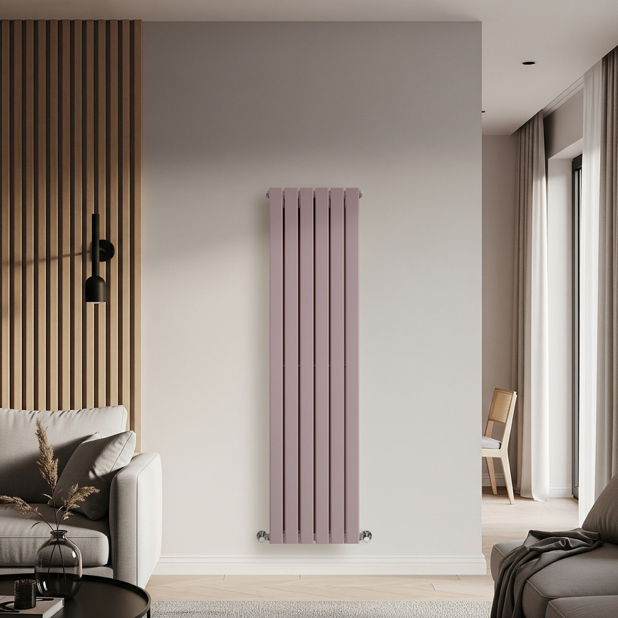 Delta Design Heizkörper Vertikal Doppellagig in Pink und Steel - Bild 1