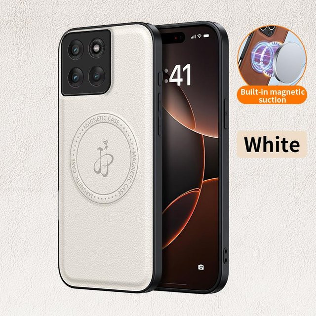 Magnetische PU Leder Schutzhülle mit kabelloser Ladefunktion für Motorola Edge 60 Pro und Moto Edge 60 Neo Fusion in Weiß - Bild 1