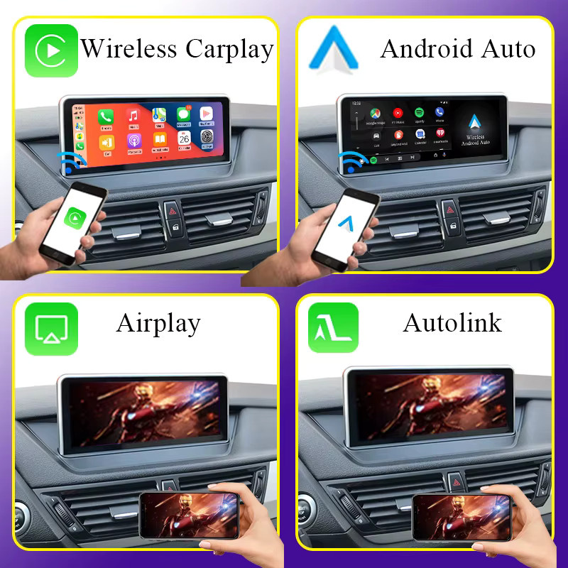 AUTOTOP 10,25 Zoll Linux Wireless Carplay Android Auto Touchscreen Autoradio für BMW X1 E84 2009-2015 CIC-System, Schwarz - Bild 4