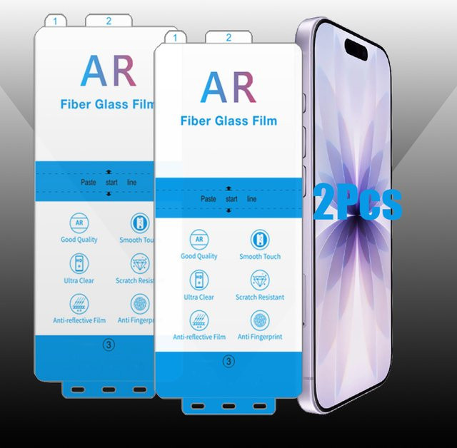 2 Stück AR Antireflexions-Frontscheibenschutz für Apple iPhone Air 17 Pro Max, transparente HD-Schutzfolie mit Installationswerkzeug - Bild 1