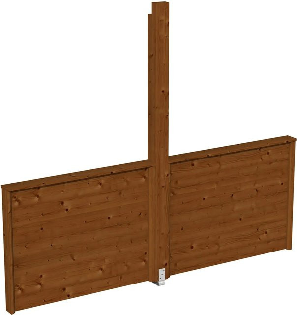 Skan Holz Brüstung Toulouse für Pavillon aus Fichte in Nussbaum Braun, B: 270 cm, H: 106 cm - Bild 1