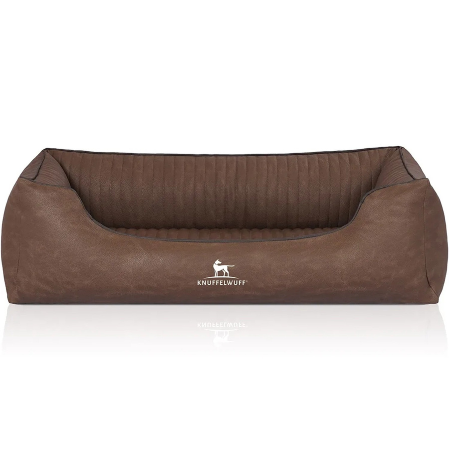 Knuffelwuff Hundebett Columbia Orthopädisch aus Kunstleder in Braun, B/T: 120 x 85 cm - Bild 2