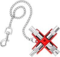 Knipex Universal-Schaltschrankschlüssel 00 11 06 in Silber und Rot - Bild 2