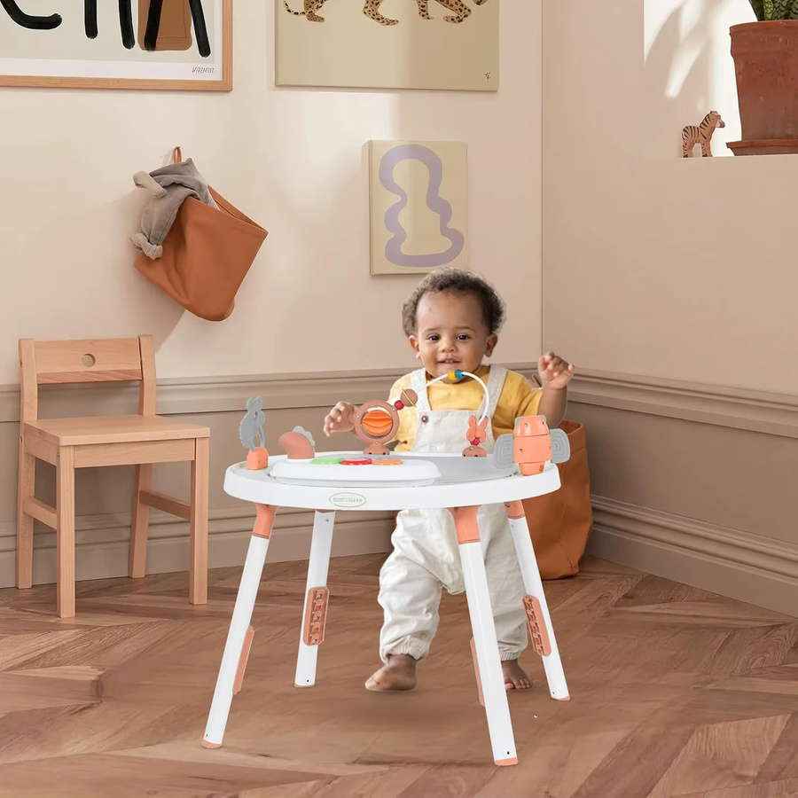 Baby 3-in-1-Aktivitätszentrum-Pullover und -tisch, mit abnehmbarem Spielzeug und 360° Drehsitz, Rosa / Pink, Bunt / Mehrfarbig - Bild 2