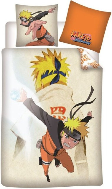 Naruto Kinderbettwäsche aus Baumwolle in Multicolour mit Bettbezug Breite: 140 cm, Tiefe: 200 cm und Kissenbezug Breite: 65 cm, Tiefe: 65 cm - Bild 1