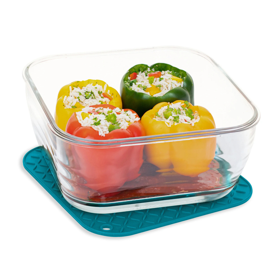 Nicer Dicer Chef Professional Glasschüssel-Set, 3-teilig, transparent und blau, 2,8 l - Bild 2