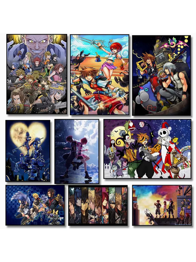 Kingdom Hearts Retro Leinwand Poster von Potdemiel als mehrfarbige Wandkunst für dein Wohnzimmer oder Café - Bild 3
