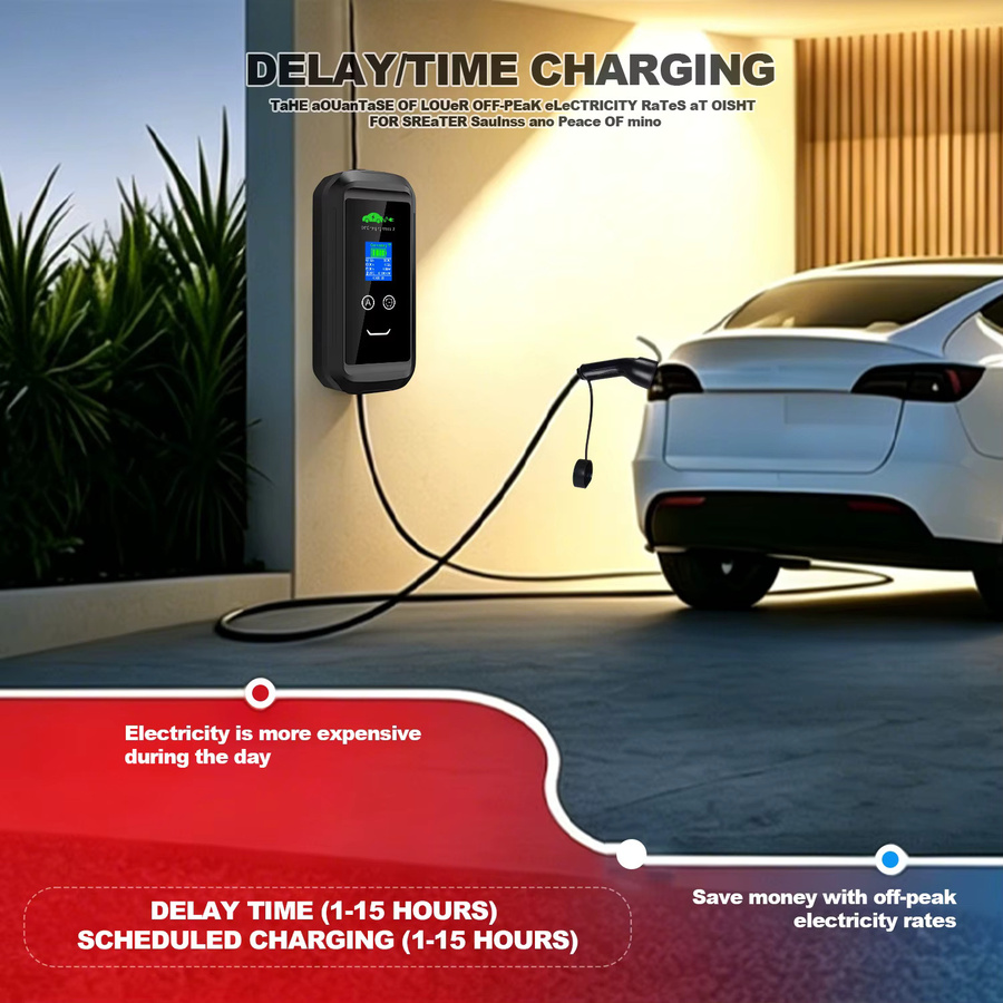 Isigma Adjust Tragbares EV-Ladegerät Typ 2 Heimladestation in Schwarz mit WLAN und Bluetooth via Tuya App, 11KW Elektrofahrzeug-Ladestation mit 5m Kabel - Bild 3