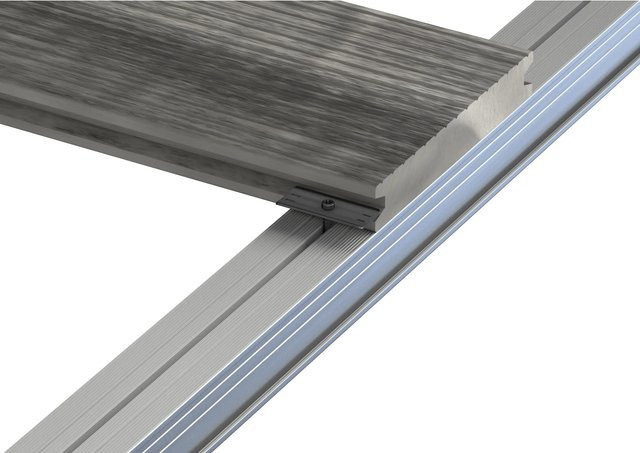 GS Terrassen Klammerclip Easyfix V für Schräge Nuten, Schwarz, B/T/H: 200 x 145 x 145 mm - Bild 1