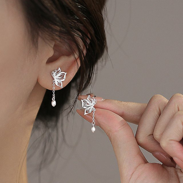 GaaBou Jewellery Schmetterlings-Ohrstecker, 925 Silber, Damen - Bild 1