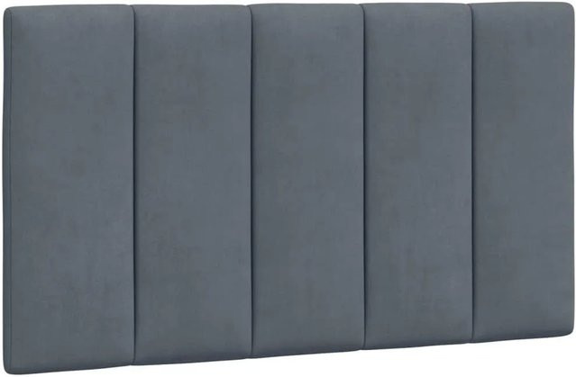 vidaXL Kopfteil-Kissen Hanko Dunkelgrau aus Samt, Breite: 90 cm, Höhe: 45 cm, Tiefe: 3 cm - Bild 1
