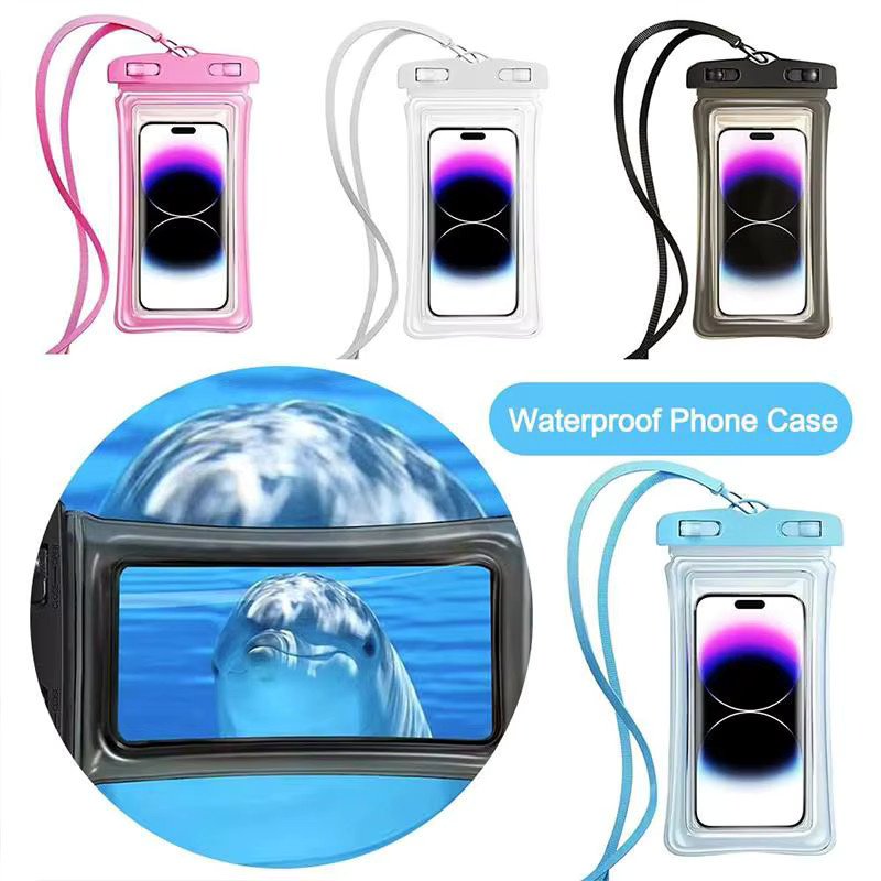 Wasserdichte Handytasche mit Touchscreen-Funktion und selbstverschließendem Verschluss in Transparent für Schwimmen und Rafting - Bild 2