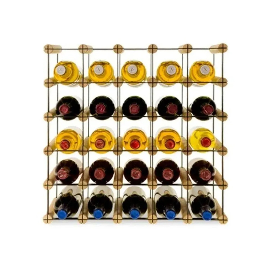 PROREGAL Modulares Weinregal Vinotega aus massivem Kiefernholz in Natur, H x B x T: 52,5 x 52,5 x 24,5 cm - Bild 2