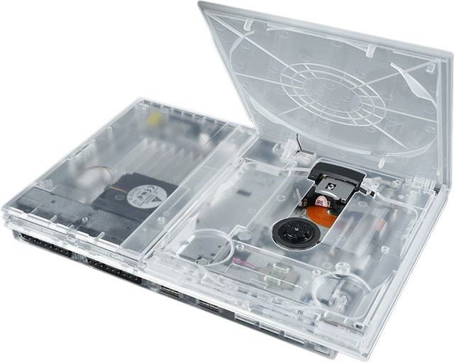 Schutzhülle für PS2-Konsolen der Serien 7XXXX/9XXXX in Weiß und Transparent - Bild 1