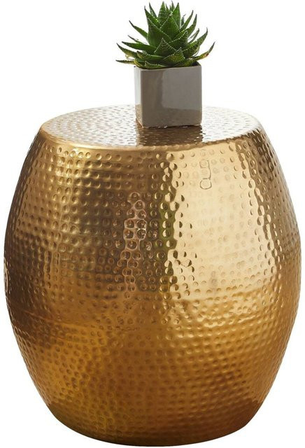 Wohnling Beistelltisch Gold aus Metall in quadratischer Form B/H/T: 42 x 42 x 42 cm - Bild 1