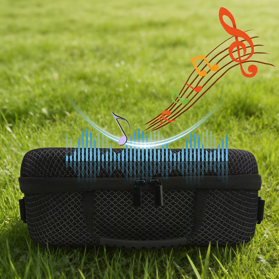 ALLOYSEED EVA-Schutzhülle mit Schultergurt für Xiaomi Sound Party Pro, stoßfeste Outdoor-Reisetasche, Schwarz - Bild 2