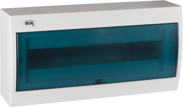 Kanlux Verteilerkasten Aufputz KDB-S18T aus ABS in Weiß und Blau mit 18 Modulen, B: 20,4 cm, H: 33,0 cm, T: 10,2 cm - Bild 1