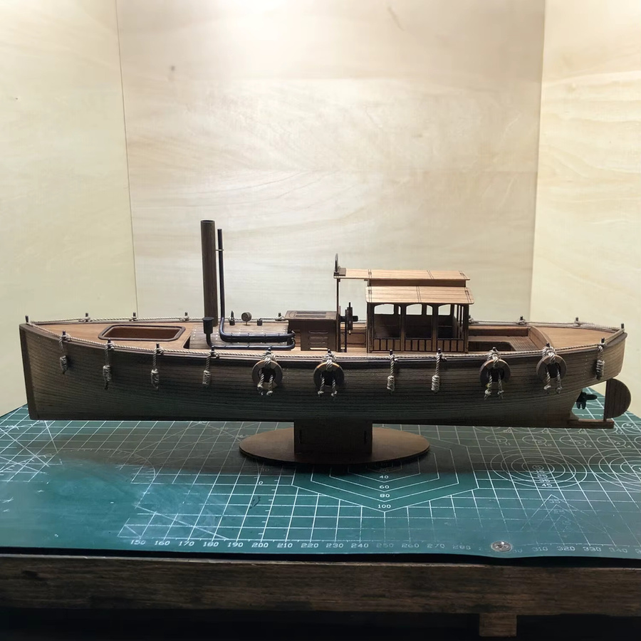 AT 99 MODEL Dampfboot-Version, RC-Schiff, ferngesteuert, Holzkonstruktions-Modellbausatz - Bild 2