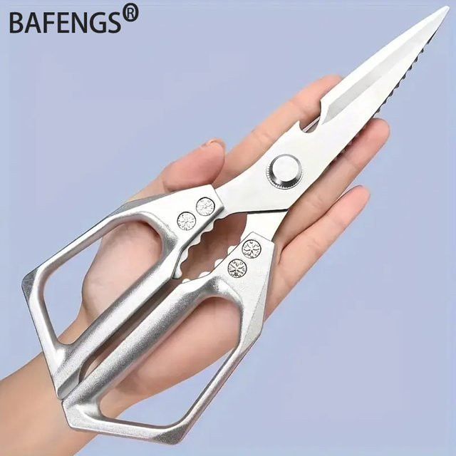 BAFENGS Küchenschere aus Edelstahl in Silber für Fleisch, Geflügel, Fisch und Knochen - Bild 1