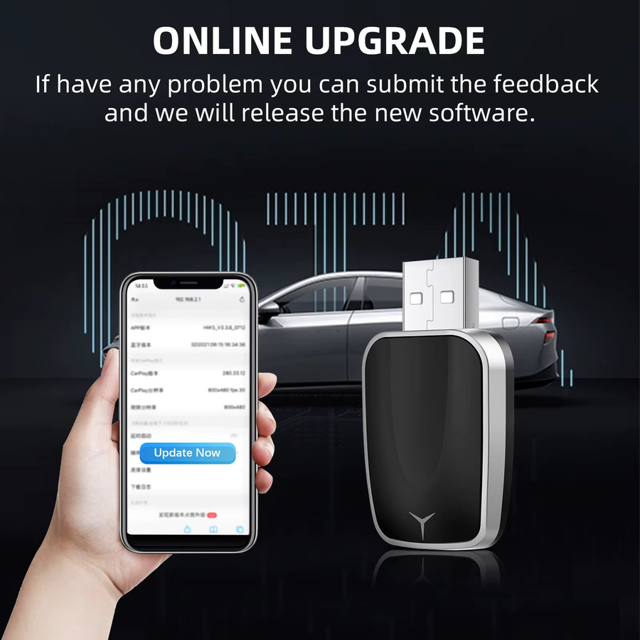 ANYFAR 2-in-1 Wireless Adapter für CarPlay und Android Auto in Schwarz oder Silber mit 5G WiFi und Bluetooth - Bild 5