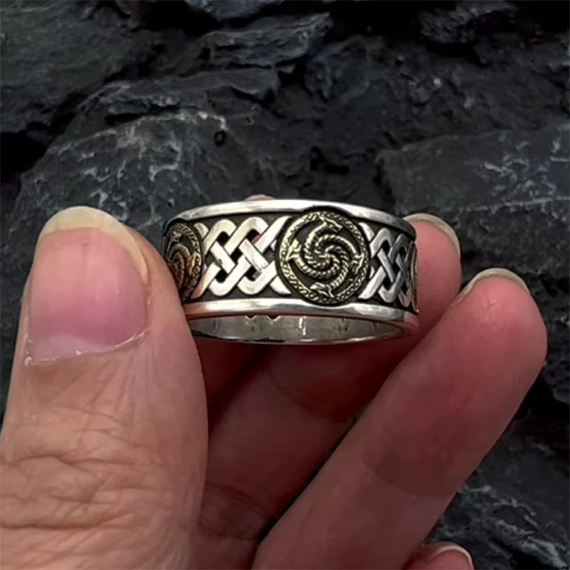 Everoyal Ring, Bicolor, Gold Silber, Vintage, Herren - Bild 3