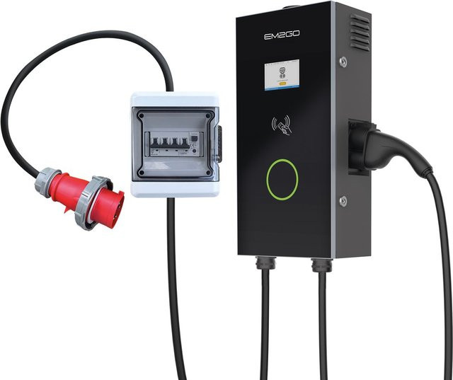 EM2GO DC EV-Wallbox 20kW mit CCS2 Anschluss in Schwarz mit Wi-Fi, Cellular und Ethernet/LAN - Bild 1