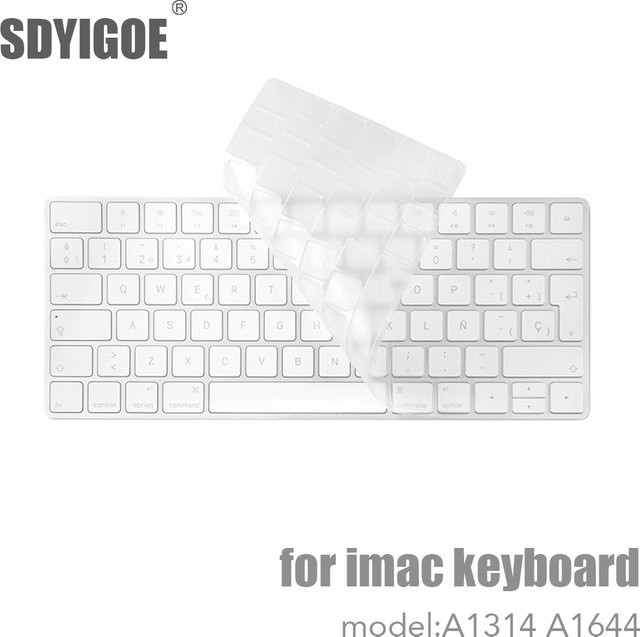 Silikon-Tastaturabdeckung für Apple Bluetooth Wireless Keyboard MLA22LL/A1644 A1314, transparent - Bild 1