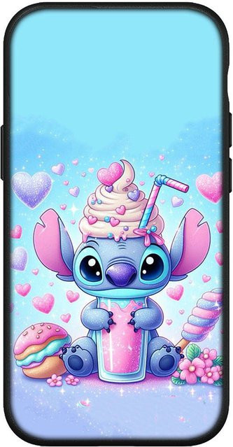 MINISO Handyhülle im Lilo Anime Stitch Design für iPhone, Samsung Galaxy, Xiaomi Redmi und OPPO in Himmelblau und Pink - Bild 1