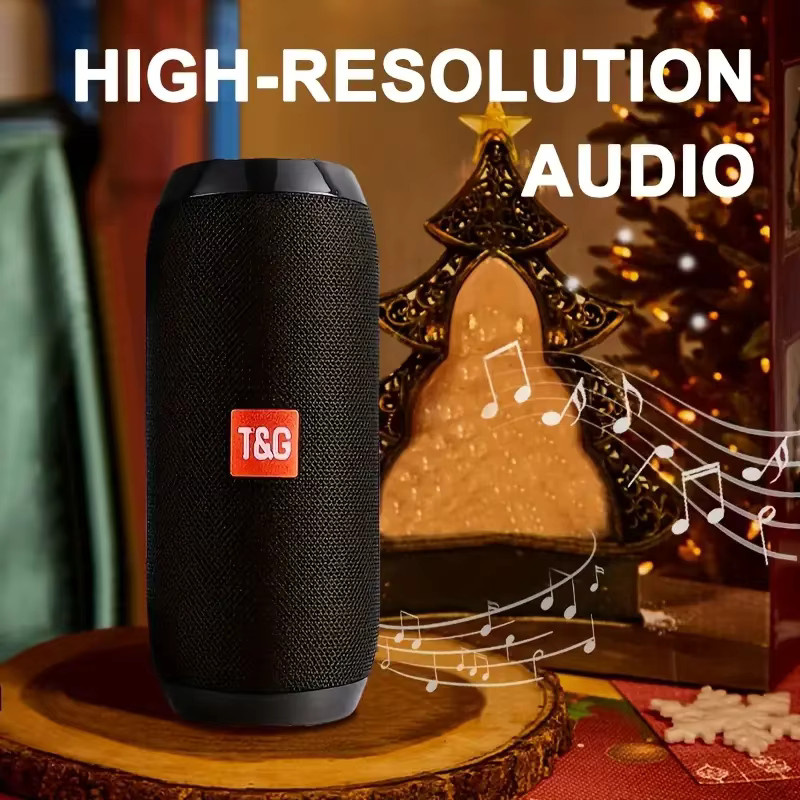 T&G TG117 Tragbarer Outdoor-Bluetooth-Lautsprecher in Schwarz mit IPX4-Schutz, Mikrofon, FM, TF-Karte und USB-Anschluss - Bild 5