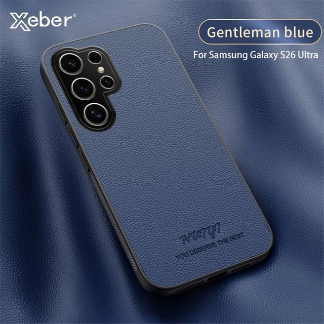 Modische Leder-Magnet-Hülle für Samsung Galaxy S26 S25 S24 S23 S22 S21 Ultra Plus FE Note 20 A73 A55 A54 A35 mit MagSafe Kompatibilität in Schwarz und Weiß - Bild 1