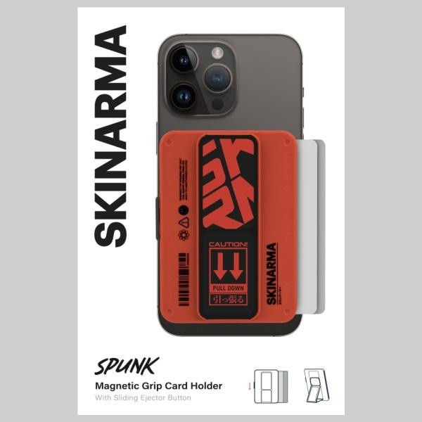 Skinarma iPhone Case mit magnetischem Griffständer in Orange - Bild 3