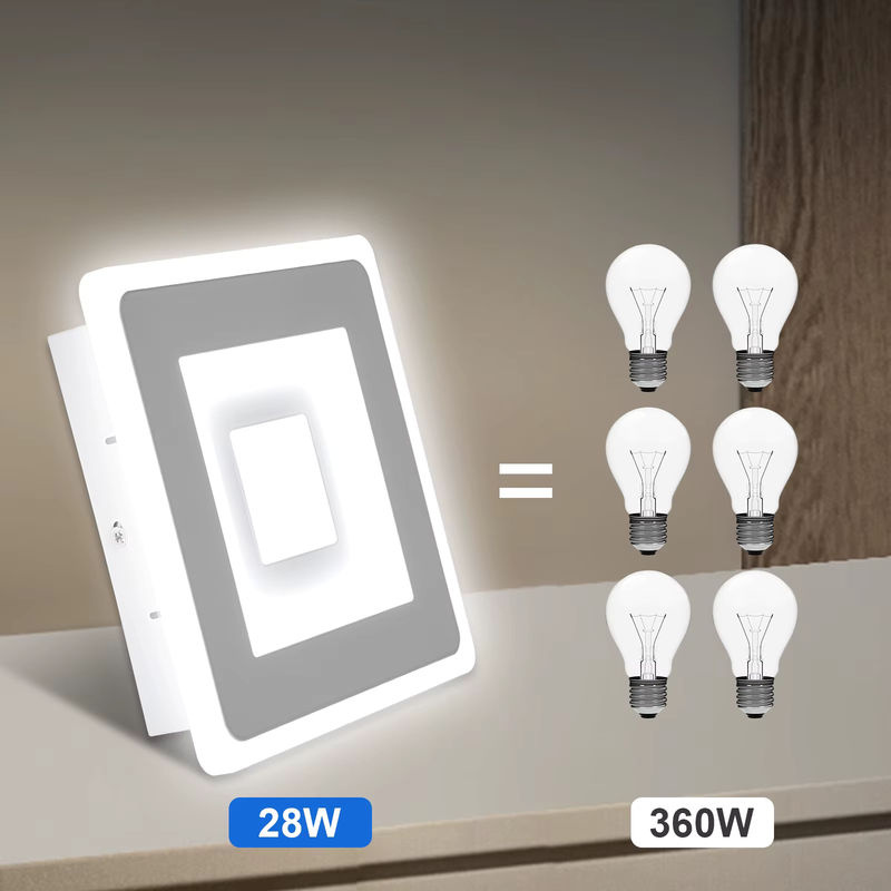 LED Thinesss Deckenleuchte modern in Weiß, 28 W, Kaltweiß 6500 K, quadratisch - Bild 2