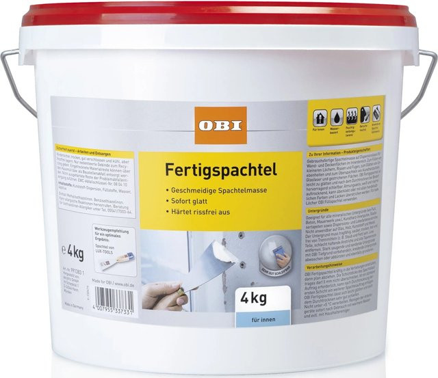 OBI Fertig-Spachtel Weiß 4 kg - Bild 1