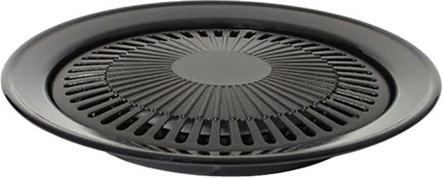 CosyHome Runde Antihaft-Grillplatte in Schwarz für Indoor und Outdoor, Durchmesser: 31,5 cm - Bild 1