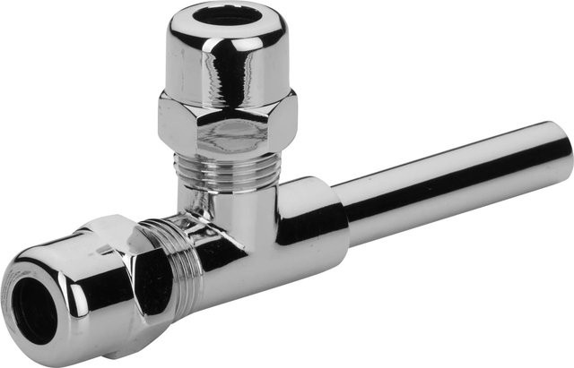 LUX-TOOLS Quetschverschraubung T-Stück aus Messing in Silber, Durchmesser: 10 mm - Bild 1