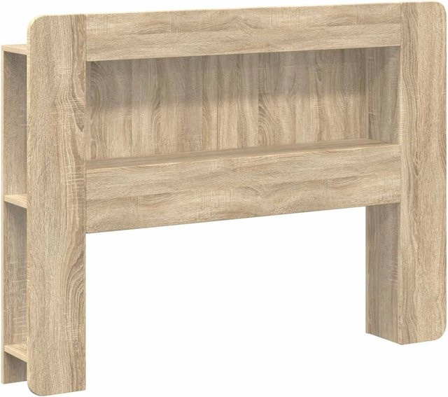 vidaXL Kopfteil-Schrank mit Speicher in Sonoma-Eiche, modern, Holzwerkstoff, Braun, B/T/H: 119,5 x 18,5 x 18,85 cm - Bild 1