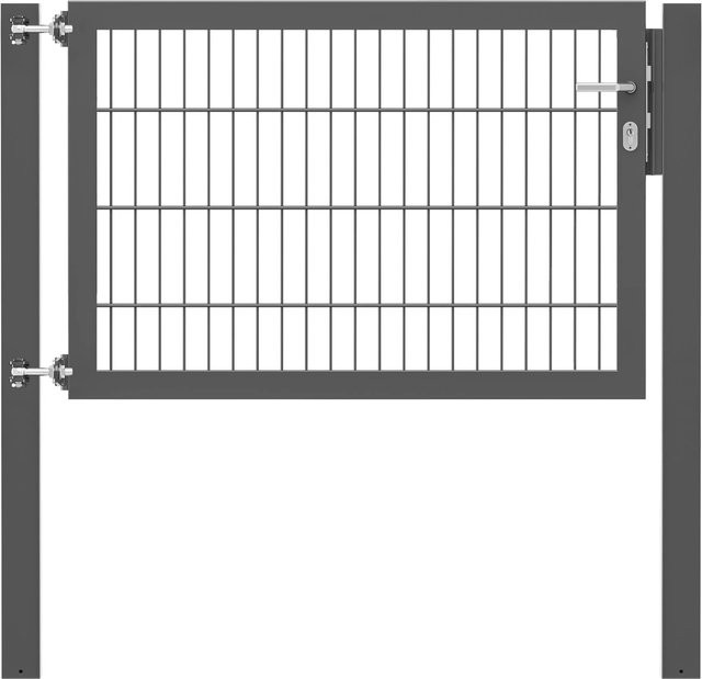 Einzeltor Flexo Plus Anthrazit mit Pfosten B/H: 125 x 80 cm, Pfosten B/H: 80 x 80 cm - Bild 1