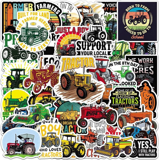 GOGOTU Landwirtschaftliche Traktor-Graffiti-Aufkleber, 50 Stück - Bild 1