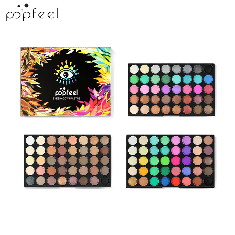 POPFEEL 3-in-1 Lidschatten-Palette, 120 Farben, matt und schimmernd - Bild 2