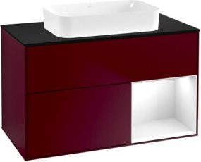 V&B Waschtischunterschrank Finion Wandbeleuchtung in Weiß lackiert, Breite: 100 cm, Tiefe: 60,3 cm - Bild 1