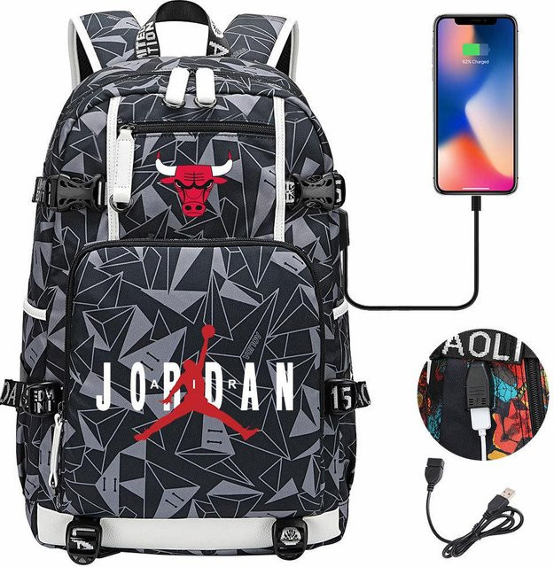 3-teiliges Schulrucksack-Set für Schüler aus Oxford-Stoff in Multicolour mit großem Fassungsvermögen, Schultasche und Federmäppchen, B/T/H: 47 x 30 x 15 cm - Bild 1