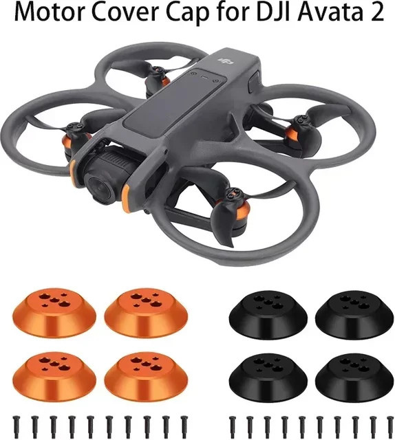 DJI Motorabdeckkappe für Avata 2 Drohne aus Aluminiumlegierung in Orange zum Schutz vor Staub und Kratzern - Bild 1