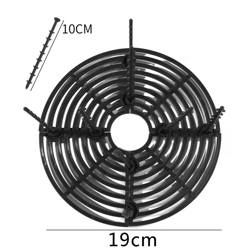 Blumentopf Bodenschutz aus Metall mit Nägeln als Pflanzenschutz und Abdeckung - Bild 2