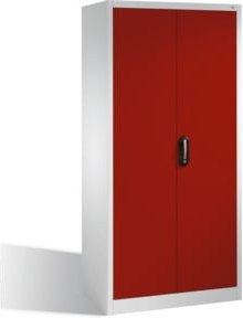 C+P Aktenschrank Acurado mit Drehtüren, 5 Ordnerhöhen, Rubinrot, Korpus Lichtgrau, H: 195,0 cm, B: 93,0 cm, T: 50,0 cm - Bild 1