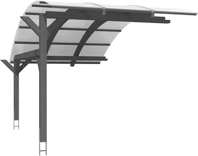 Skan Holz Carport Erweiterung Schwaben in Grau B/T: 299 x 630 cm - Bild 1